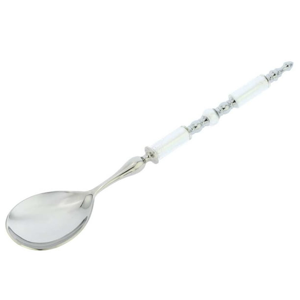 Silver Blue GlassOfVenice Italian Murano Glass Cake Server